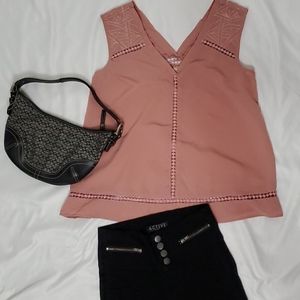 100% Polyester Pastel Pink Sleeveless Top